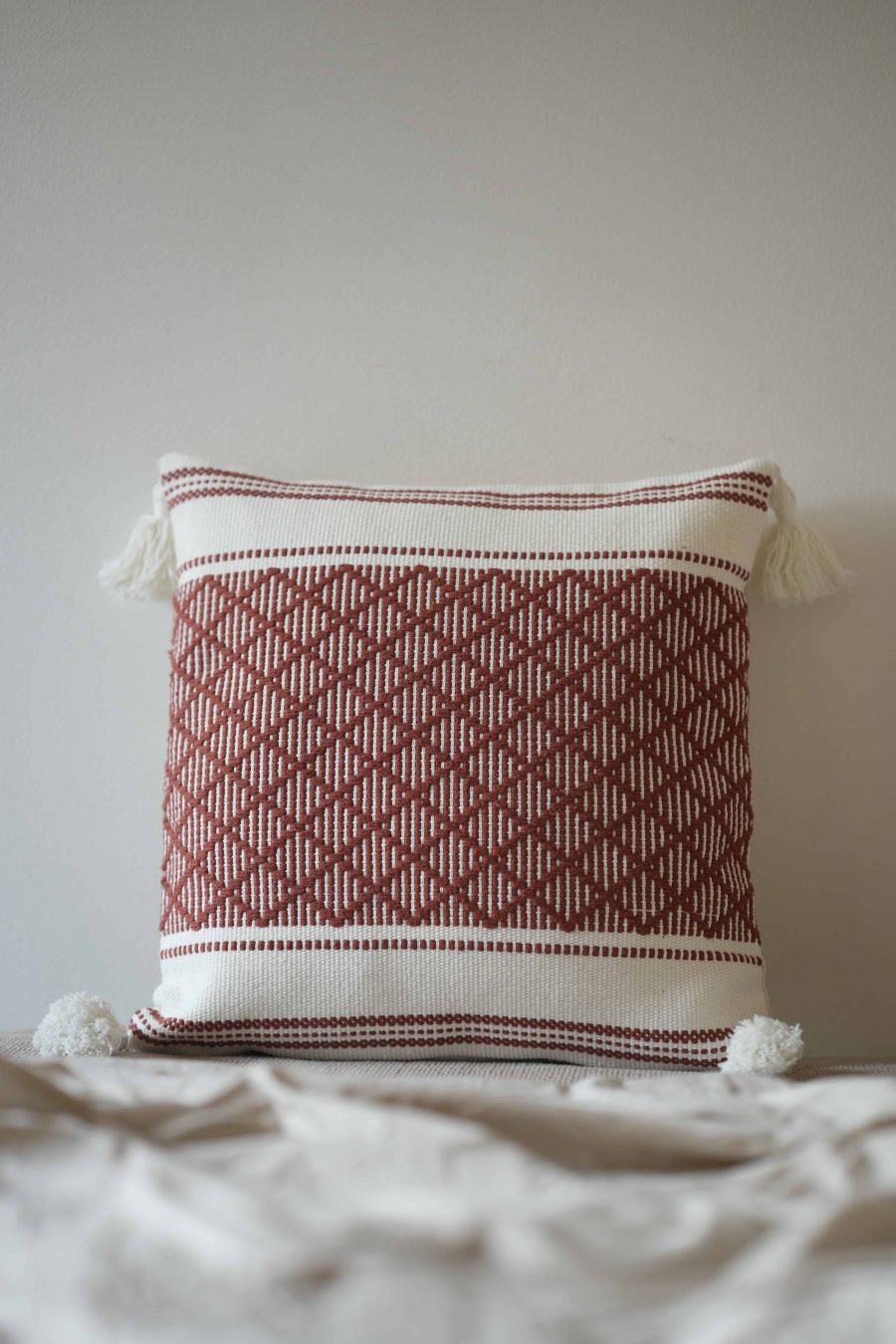 Red cushion cover, Topkapi Cotton Cushion Cover, Regal Elegance Cushion Cover, Ottoman Motif Cushion Cover