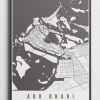 abu dhabi City Map on Canvas