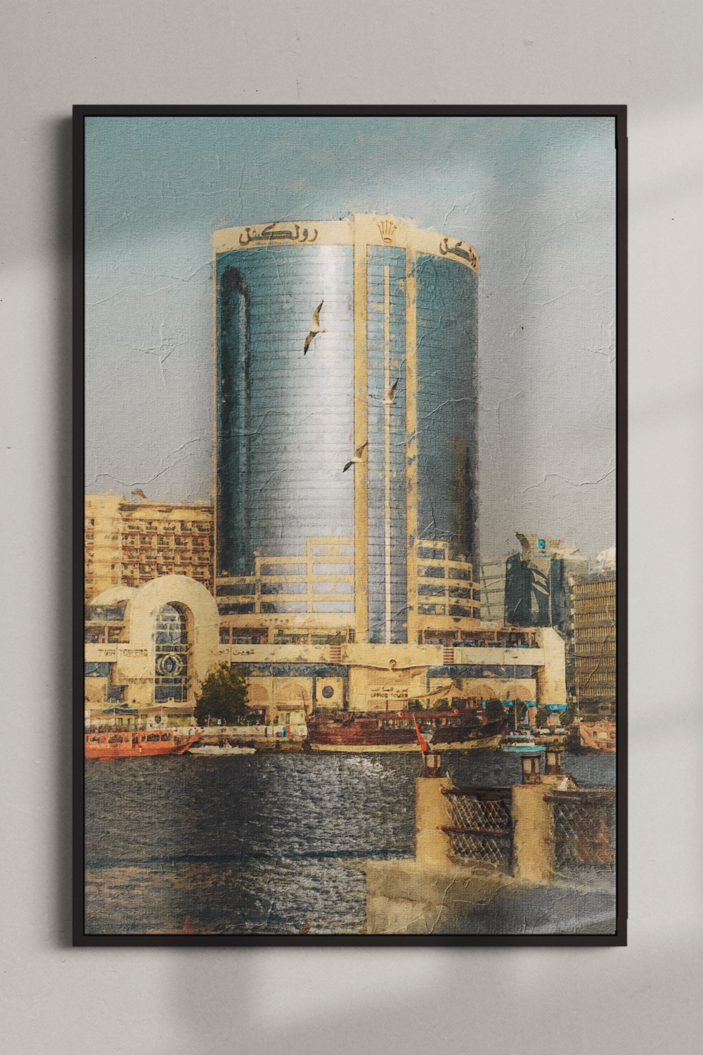 old dubai on canvas