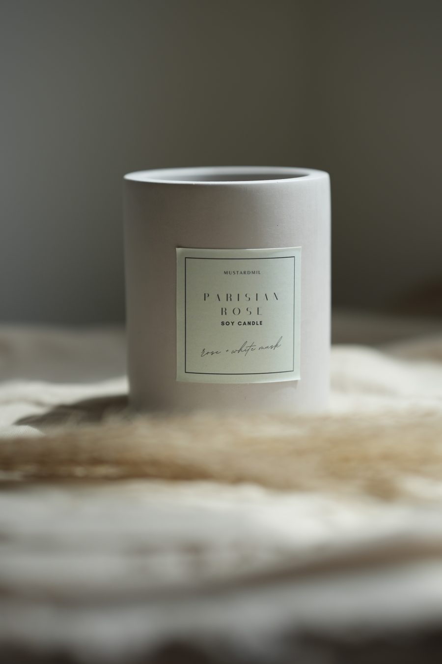 parisian rose handmade scented candle