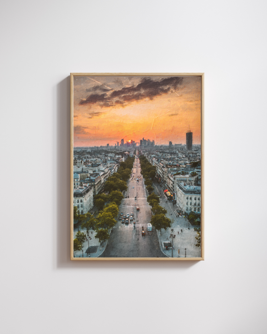 Paris Evening View Art Print
