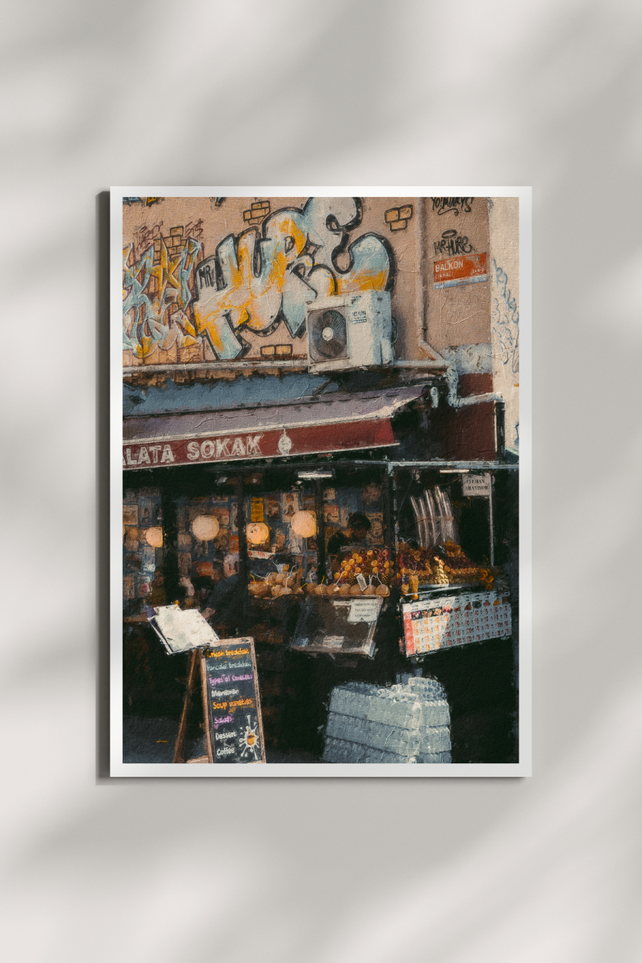 Galata Street Market Mini Print