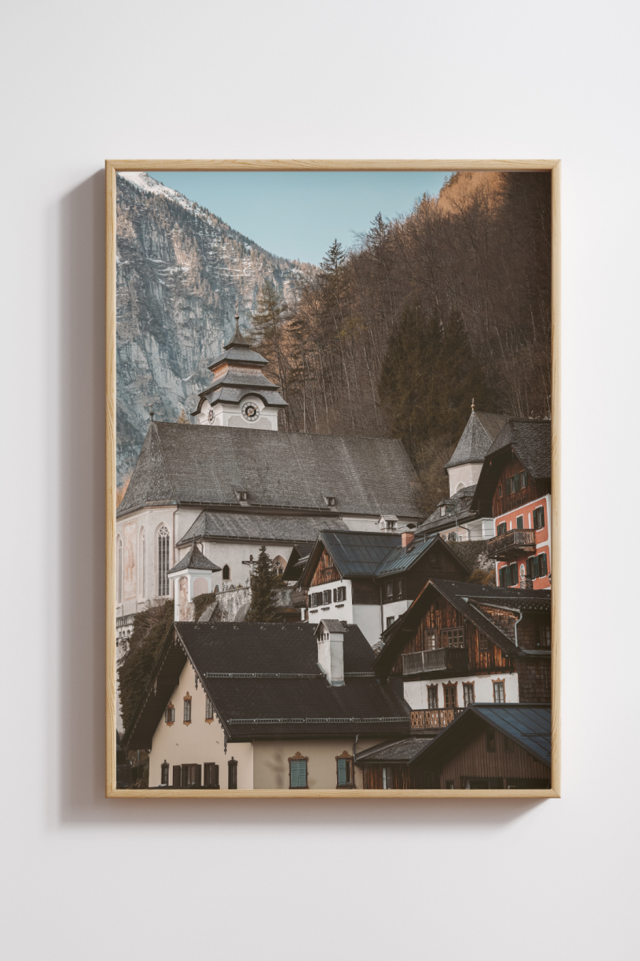 Hallstatt Rooftops & Parish Church Photography Print