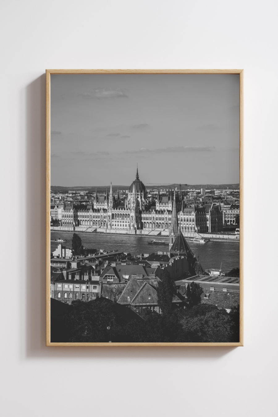 Parliament in Monochrome, Budapest Photography Print