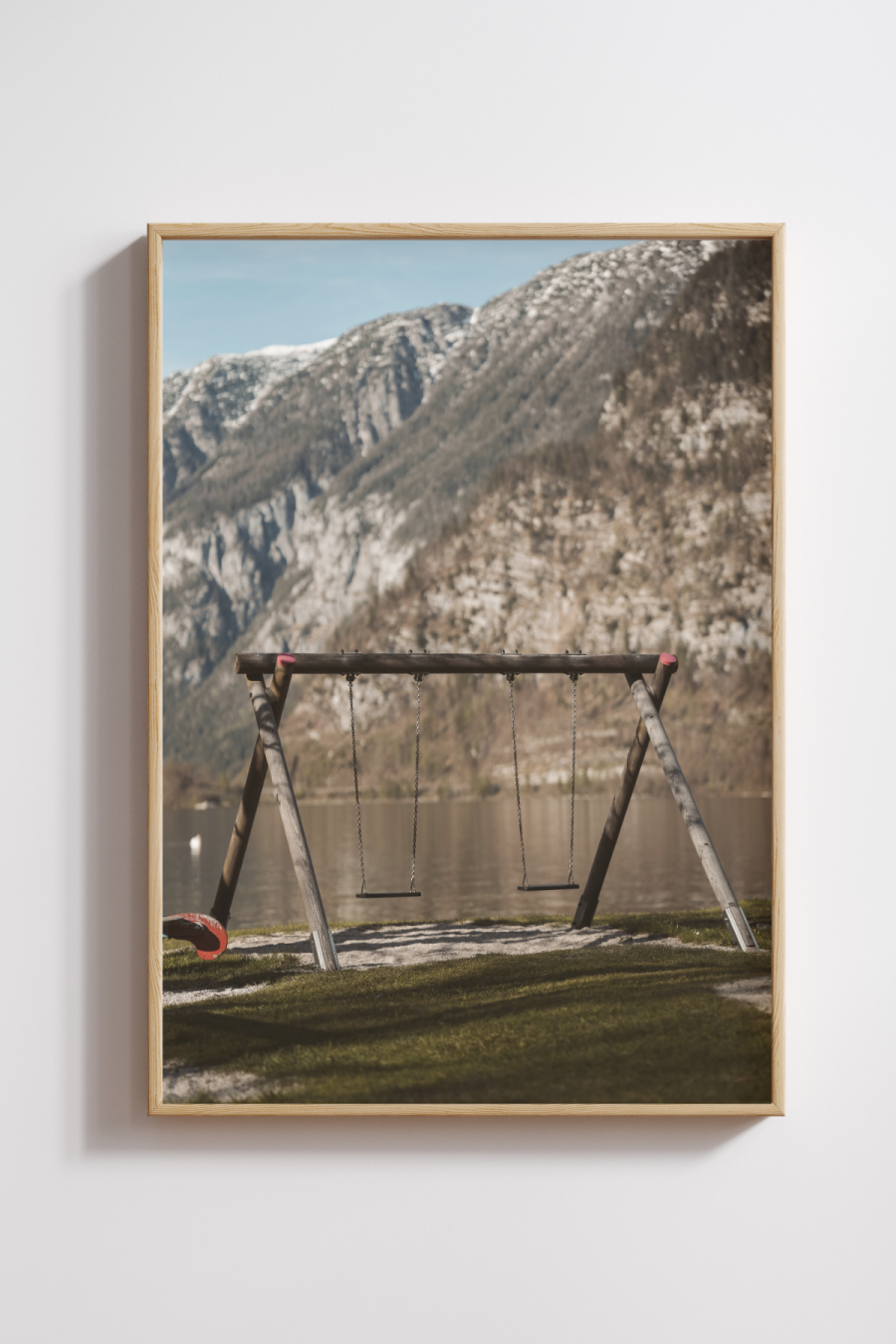Swings by the Lake – Hallstatt Photography Print