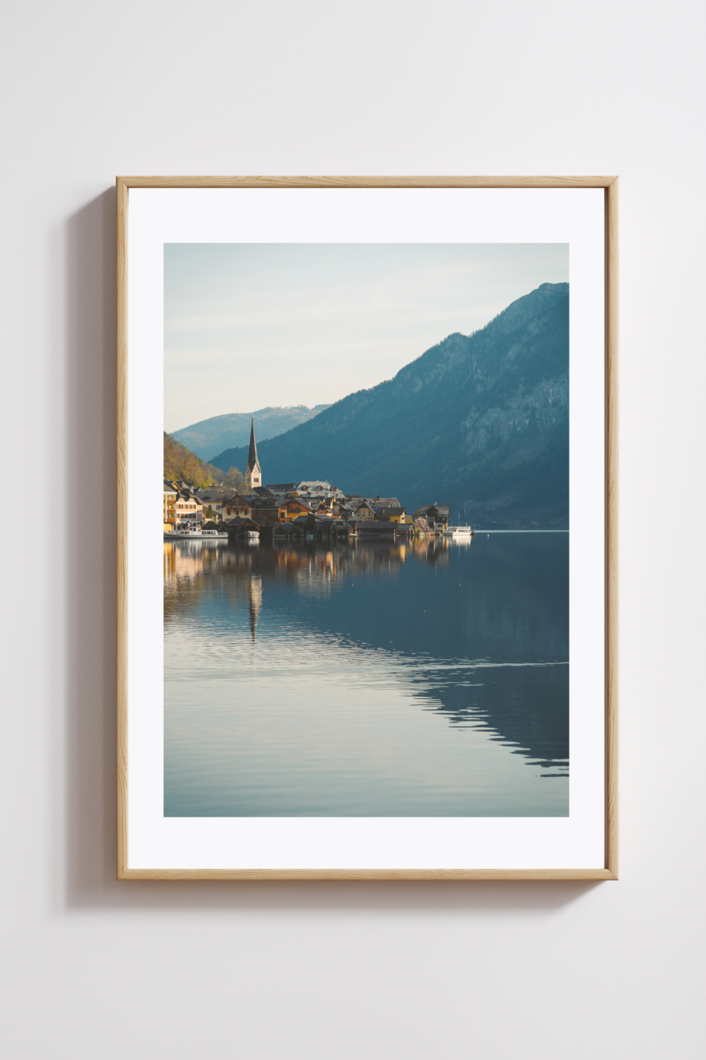 Hallstatt Reflections – Serenity on the Lake Photography Print - Image 2