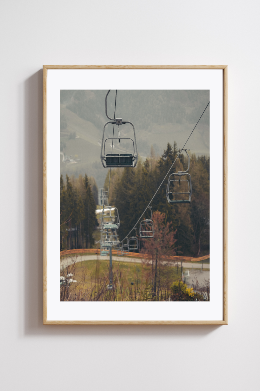 Silent Ski Lifts Photography Print - Image 2