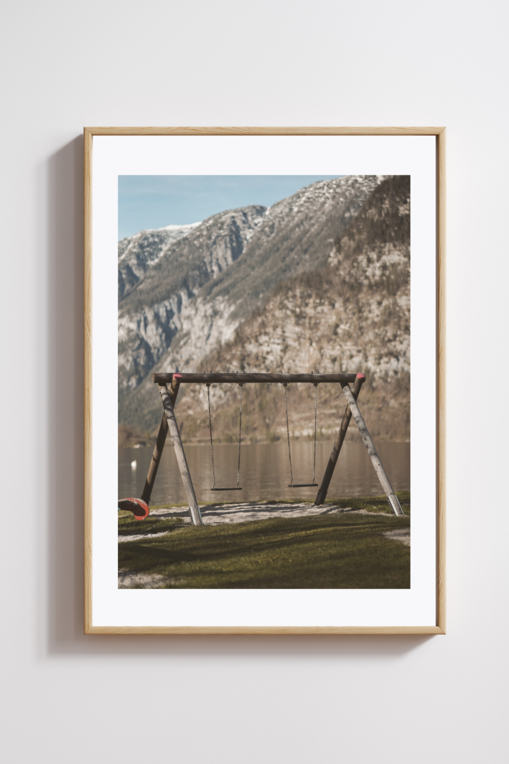 Swings by the Lake – Hallstatt Photography Print - Image 2