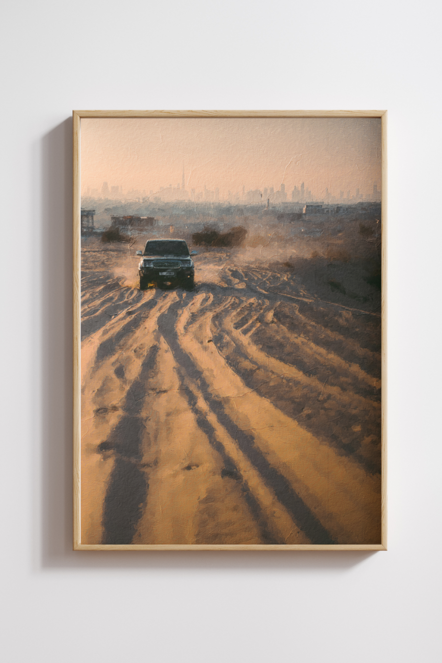 Dubai Half Desert Art Print- Multiple Sizes/Frames