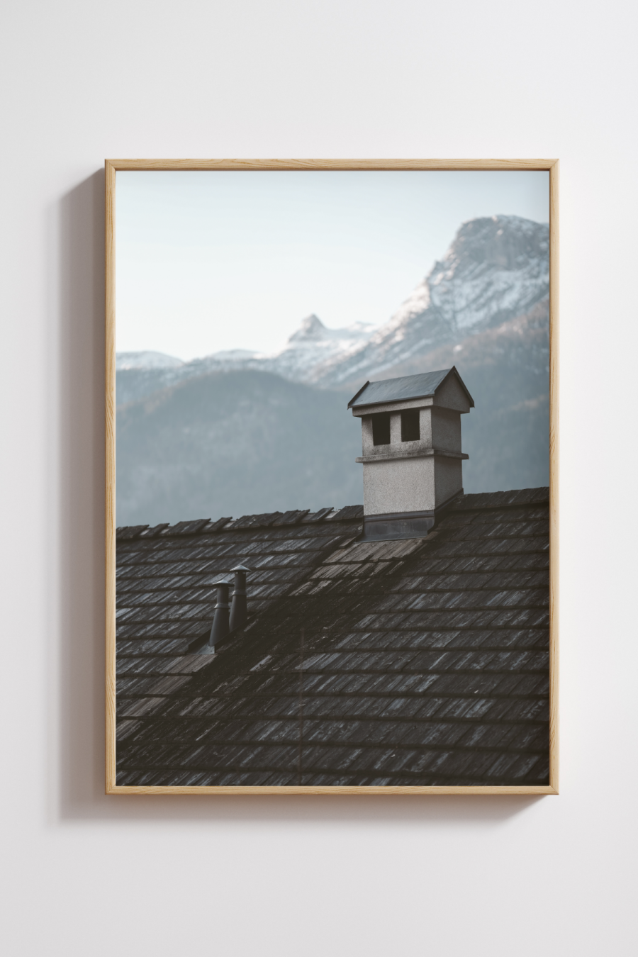 Chimney & Peaks – Hallstatt Stillness Photography Print