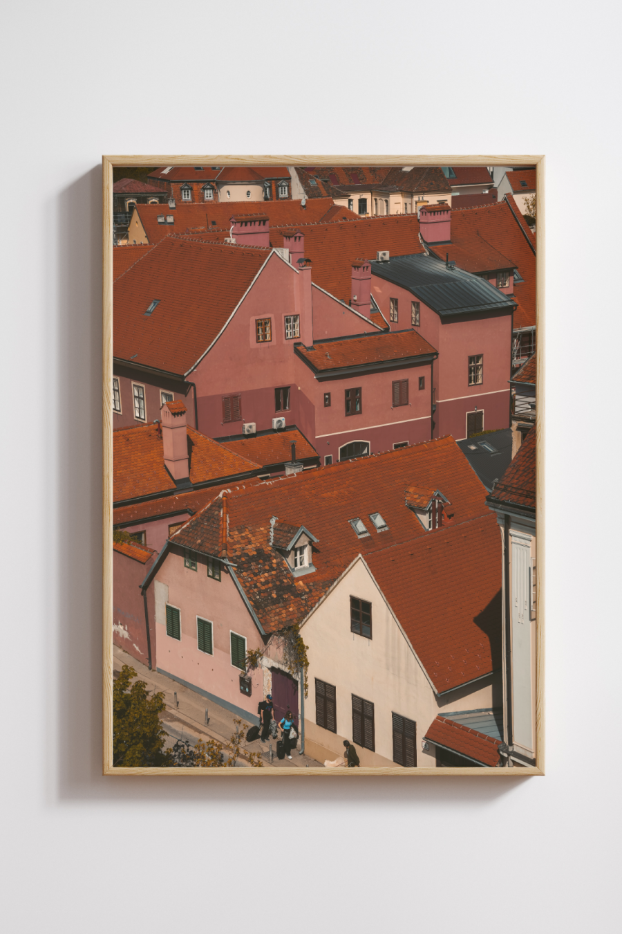 Crimson Roofs of Zagreb Photography Print